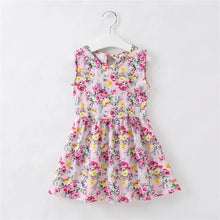 Load image into Gallery viewer, Baby/ Toddler - Girls Sleeveless Flower Print Princess Party Dress Ti Amo I love you
