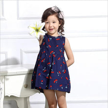 Load image into Gallery viewer, Baby/ Toddler - Girls Sleeveless Flower Print Princess Party Dress Ti Amo I love you
