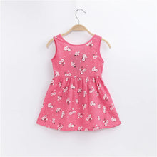 Load image into Gallery viewer, Baby/ Toddler - Girls Sleeveless Flower Print Princess Party Dress Ti Amo I love you
