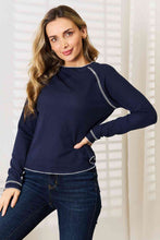 Load image into Gallery viewer, Basic Bae Long Raglan Sleeve Round Neck Top Ti Amo I love you
