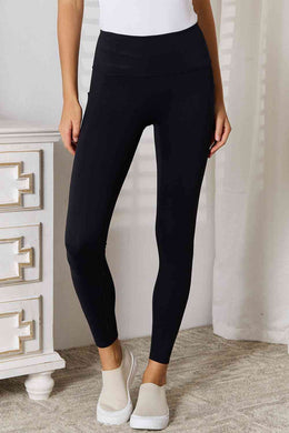 Basic Bae Wide Waistband Sports Leggings Ti Amo I love you