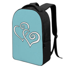 Load image into Gallery viewer, Ti Amo I love you - Exclusive Brand - Monte Carlo - Double White Heart -   Laptop Backpack
