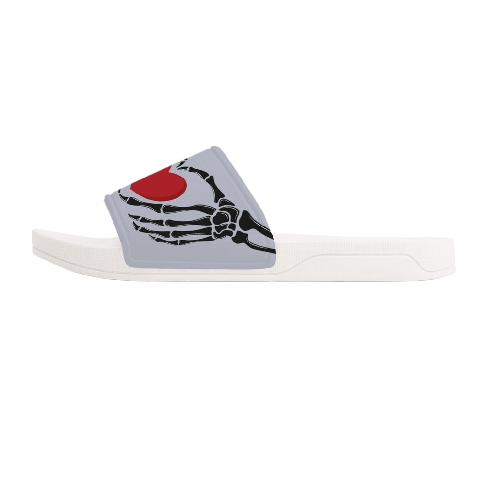Ti Amo I love you - Exclusive Brand - Ghost - Skeleton Hands with Heart -  Slide Sandals - White Soles
