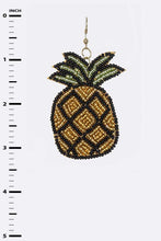 Load image into Gallery viewer, Beaded Pineapple Earrings Ti Amo I love you
