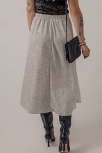 Load image into Gallery viewer, Beige Printed Abstract Print A-line High Waist Midi Skirt Ti Amo I love you
