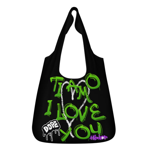 Ti Amo I love you - Exclusive Brand  - Hip Hop Logo - 3 Pcs Grocery Bags