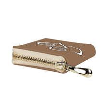 Load image into Gallery viewer, Ti Amo I love you - Exclusive Brand - Leather - Double White Heart - PU Leather - Zipper Card Holder
