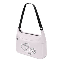 Load image into Gallery viewer, Ti Amo I love you - Exclusive Brand - Prim - Double White Heart - Journey Computer Shoulder Bag
