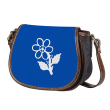 Load image into Gallery viewer, Ti Amo I love you - Exclusive Brand - Dark Blue - White Daisy - Saddle Bag
