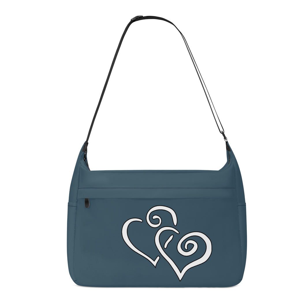 Ti Amo I love you - Exclusive Brand - Fiord - Double White Heart - Journey Computer Shoulder Bag