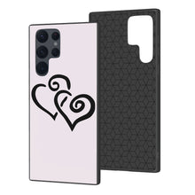 Load image into Gallery viewer, Ti Amo I love you - Exclusive Brand - Prim - Double Black Heart - Samsung Galaxy S22 Ultra Glass Case
