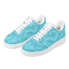Load image into Gallery viewer, Ti Amo I love you - Exclusive Brand  - Aquamarine Blue, Downy, Spray Camouflage Low Top Unisex Sneakers
