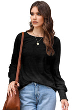 Load image into Gallery viewer, Black Marble Print Dolman Sleeve Top - Sizes S-XL Ti Amo I love you
