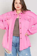 Load image into Gallery viewer, Black or Bubble Gum - Button Front Closure Jacket - Sizes XL-3XL Ti Amo I love you
