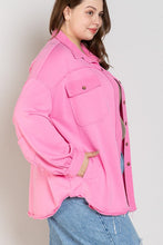 Load image into Gallery viewer, Black or Bubble Gum - Button Front Closure Jacket - Sizes XL-3XL Ti Amo I love you
