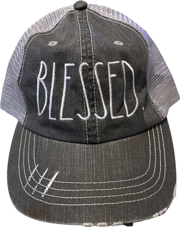Blessed Rae Dunn Inspired Embroidered Trucker Hat Ti Amo I love you