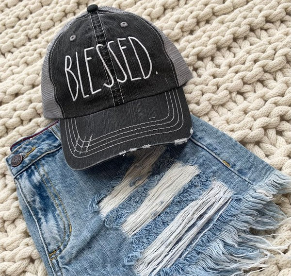 Blessed Rae Dunn Inspired Embroidered Trucker Hat Ti Amo I love you
