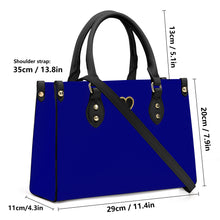 Load image into Gallery viewer, Ti Amo I love you - Exclusive Brand - Navy Blue - Luxury Womens PU Tote Bag - Black Straps
