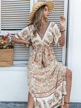 Load image into Gallery viewer, Bohemian Beige Printed Dress Long Tassel Women - Only Size M Left Ti Amo I love you
