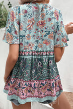 Load image into Gallery viewer, Bohemian Tie-Neck Flutter Sleeve Blouse - Sizes S-L Left Ti Amo I love you
