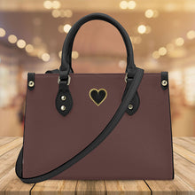 Load image into Gallery viewer, Ti Amo I love you - Exclusive Brand -  Rose Ebony - Luxury Womens PU Tote Bag - Black Straps
