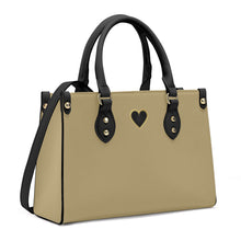 Load image into Gallery viewer, Ti Amo I love you - Exclusive Brand - Sandy Brown - Luxury Womens PU Tote Bag - Black Straps
