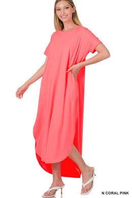 Brushed DTY Short Sleeve Maxi Dress Ti Amo I love you