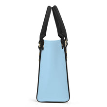 Load image into Gallery viewer, Ti Amo I love you - Exclusive Brand - Regent St Blue - Luxury Womens PU Tote Bag - Black Straps
