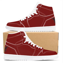 Load image into Gallery viewer, Ti Amo I love you - Exclusive Brand - Dark Burgundy - Skeleton Hands with Heart - High Top Synthetic Leather Sneaker
