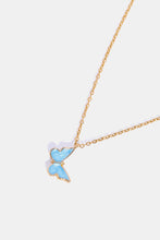 Load image into Gallery viewer, Butterfly Pendant Copper 14K Gold-Plated Necklace Ti Amo I love you
