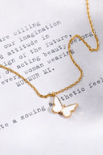 Load image into Gallery viewer, Butterfly Pendant Copper 14K Gold-Plated Necklace Ti Amo I love you
