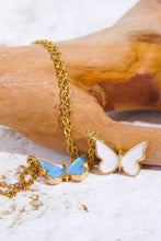 Load image into Gallery viewer, Butterfly Pendant Copper 14K Gold-Plated Necklace Ti Amo I love you
