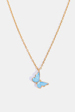 Load image into Gallery viewer, Butterfly Pendant Copper 14K Gold-Plated Necklace Ti Amo I love you
