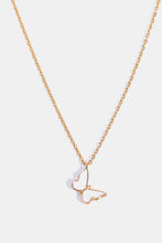 Load image into Gallery viewer, Butterfly Pendant Copper 14K Gold-Plated Necklace Ti Amo I love you
