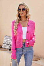 Load image into Gallery viewer, Button Up V-Neck Long Sleeve Cardigan Ti Amo I love you
