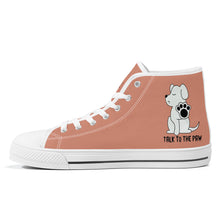 Load image into Gallery viewer, Ti Amo I love you - Exclusive Brand - Pale Copper - Talk to the Paw -  High-Top Canvas Shoes - White
