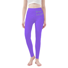 Load image into Gallery viewer, Ti Amo I love you - Exclusive Brand - Heliotrope 3 - Pastel Lettering - Yoga Leggings
