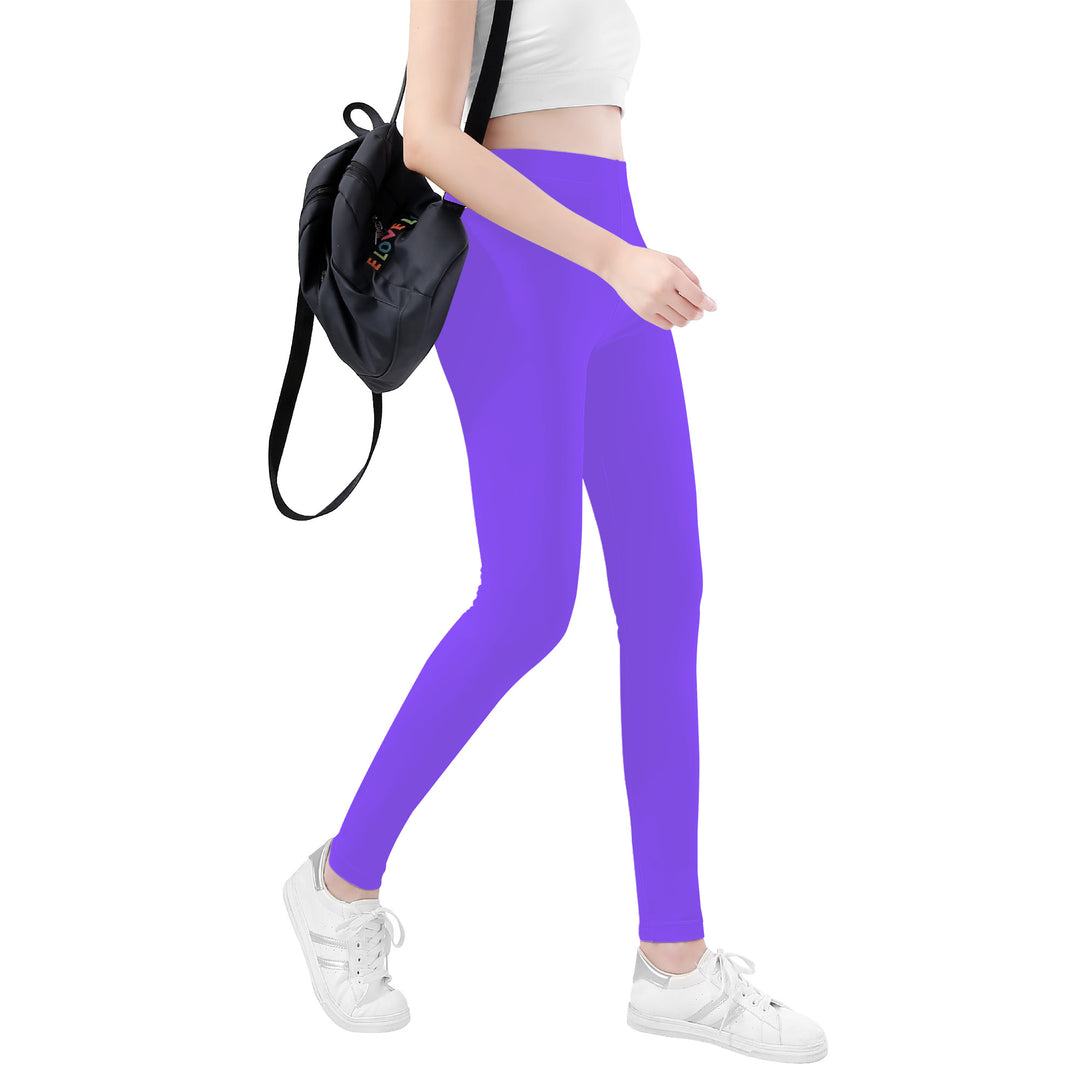 Ti Amo I love you - Exclusive Brand - Light Purple - White Daisy - Yoga Leggings - Sizes XS-3XL