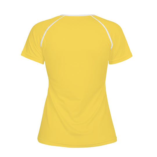 Ti Amo I love you - Exclusive Brand - Mustard Yellow - Hawaiian Flower - Women's T shirt - Sizes XS-2XL