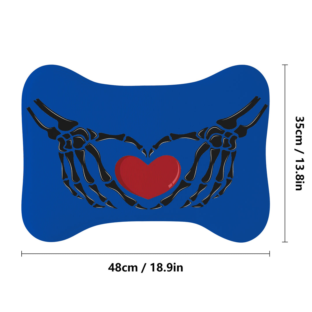 Ti Amo I love you - Exclusive Brand - Dark Blue - Skeleton Hands with Heart  - Big Paws Pet Rug