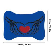 Load image into Gallery viewer, Ti Amo I love you - Exclusive Brand - Dark Blue - Skeleton Hands with Heart  - Big Paws Pet Rug
