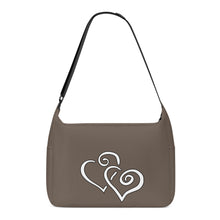 Load image into Gallery viewer, Ti Amo I love you - Exclusive Brand - Pine Cone - Double White Heart - Journey Computer Shoulder Bag
