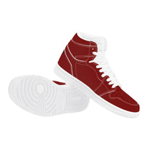 Load image into Gallery viewer, Ti Amo I love you - Exclusive Brand - Dark Burgundy - Skeleton Hands with Heart - High Top Synthetic Leather Sneaker
