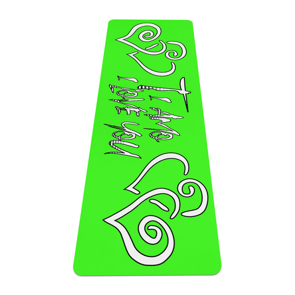 Ti Amo I love you - Exclusive Brand - Florescent Green - Yoga Mat