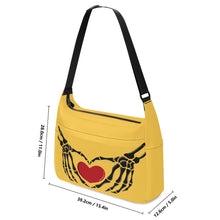 Load image into Gallery viewer, Ti Amo I love you - Exclusive Brand - Gingerline - Skeleton Heart Hands  -  Journey Computer Shoulder Bag
