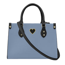 Load image into Gallery viewer, Ti Amo I love you - Exclusive Brand - Cadet Grey - Luxury Womens PU Tote Bag - Black Straps
