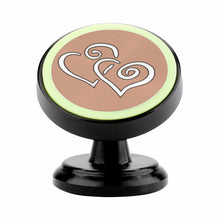 Load image into Gallery viewer, Ti Amo I love you - Exclusive Brand - Feldspar  - Double White Heart. - Magnetic Car Phone Holder
