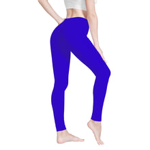 Load image into Gallery viewer, Ti Amo I love you - Exclusive Brand - Violet Blue -  White Daisy -  Yoga Leggings
