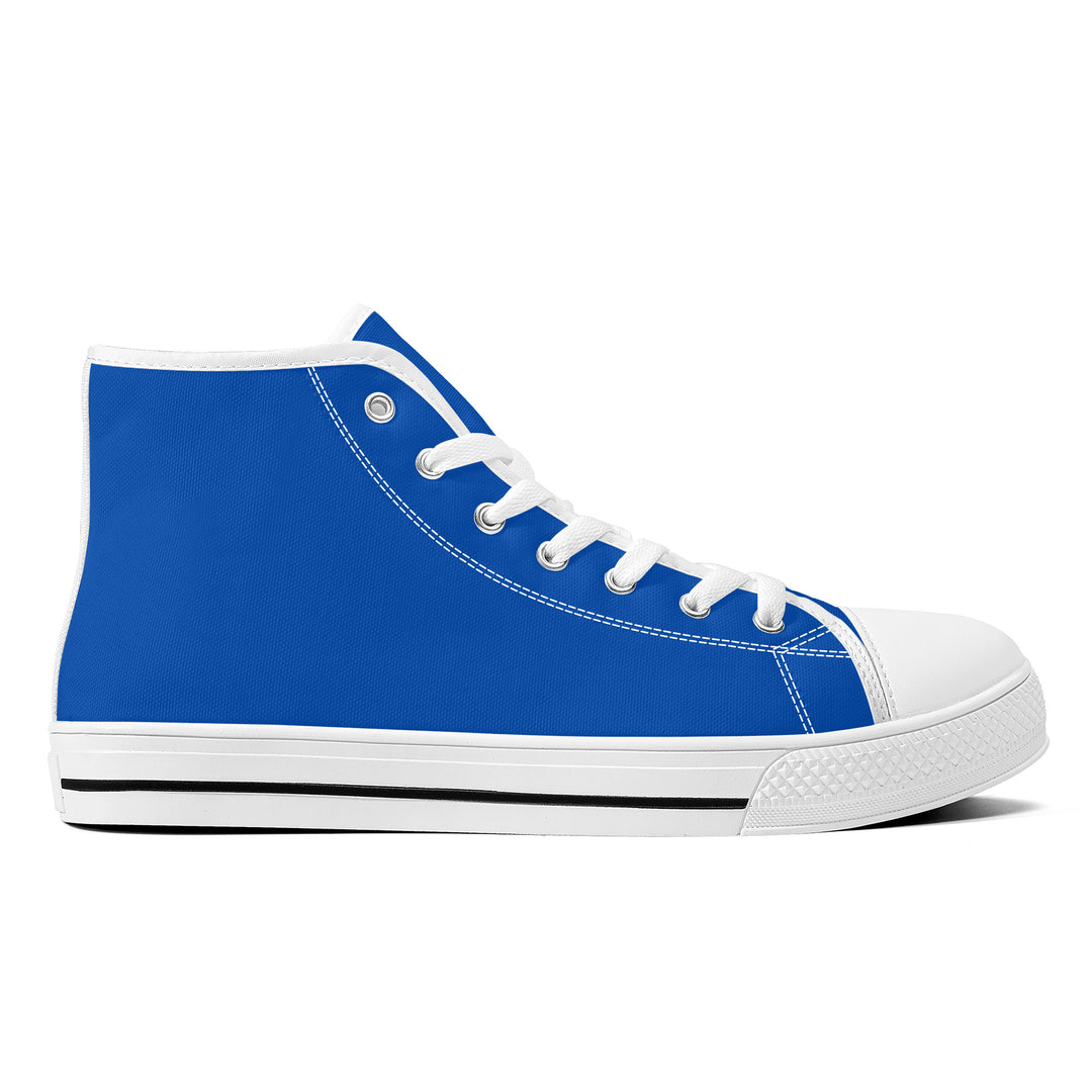 Ti Amo I love you -  Exclusive Brand  - Dark Blue -High-Top Canvas Shoes - White Soles