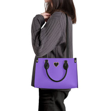 Load image into Gallery viewer, Ti Amo I love you - Exclusive Brand - Medium Purple 2 - Luxury Womens PU Tote Bag - Black Straps
